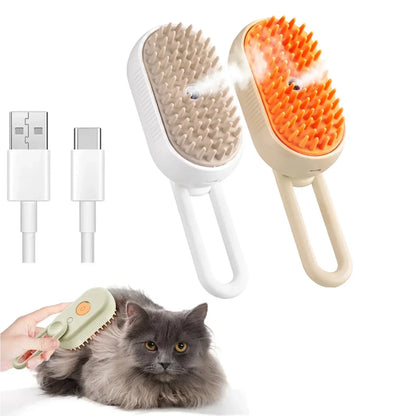 3 in 1 Steam Brush for Dogs and Cats