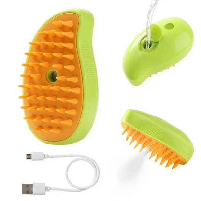 3 in 1 Steam Brush for Dogs and Cats