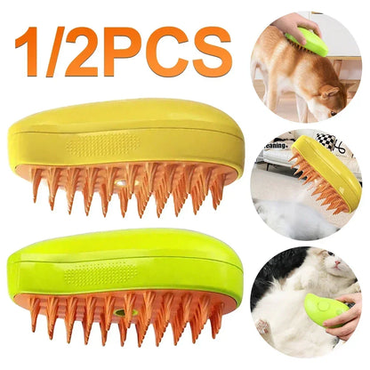 3 in 1 Steam Brush for Dogs and Cats