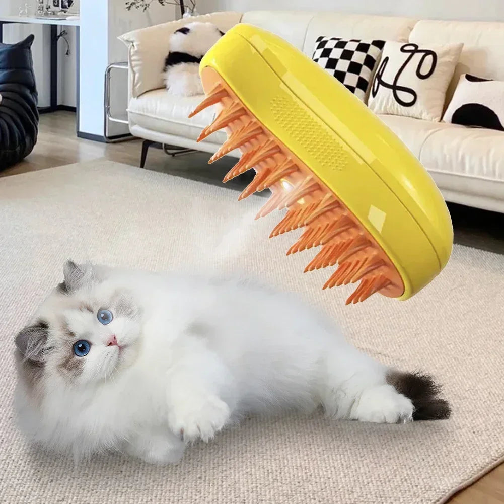 3 in 1 Steam Brush for Dogs and Cats