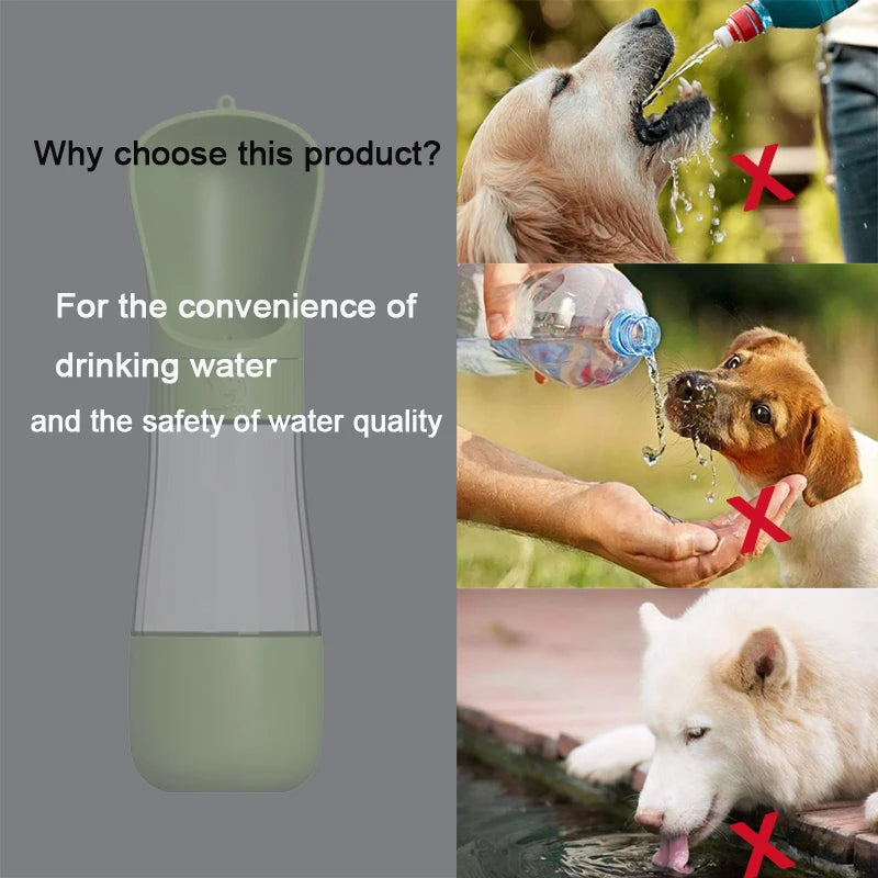 2 in 1 Portable Dog Water Bottle with Food Container