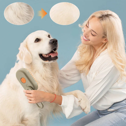 3 in 1 Steam Brush for Dogs and Cats
