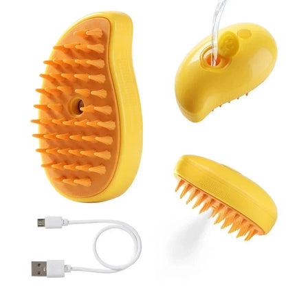 3 in 1 Steam Brush for Dogs and Cats