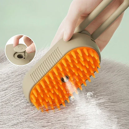 3 in 1 Steam Brush for Dogs and Cats