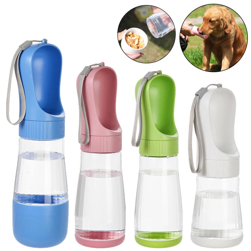 2 in 1 Portable Dog Water Bottle with Food Container