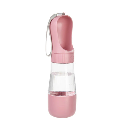 2 in 1 Portable Dog Water Bottle with Food Container