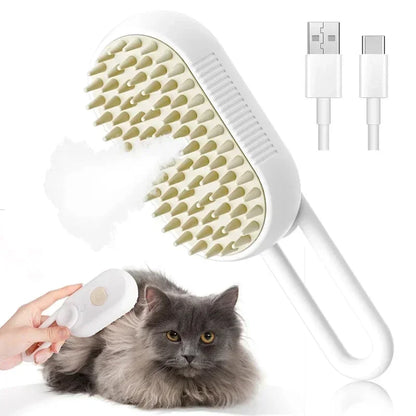 3 in 1 Steam Brush for Dogs and Cats
