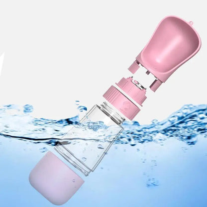 2 in 1 Portable Dog Water Bottle with Food Container